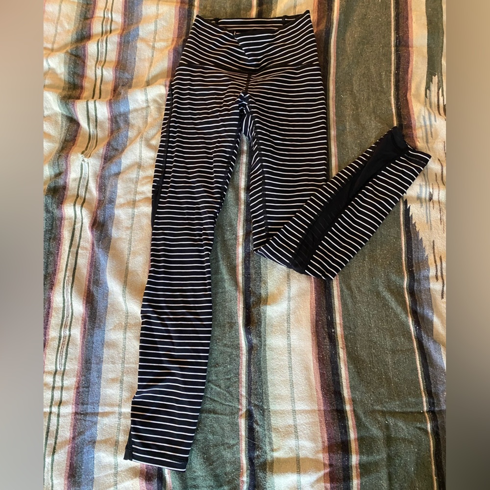 Striped Lululemon Leggings.